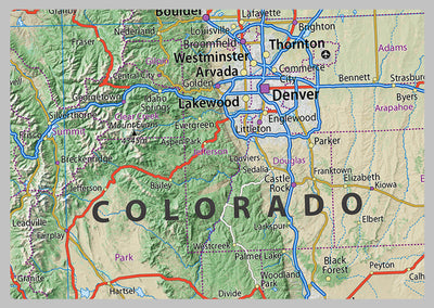 Colorado Physical State Map– I Love Maps
