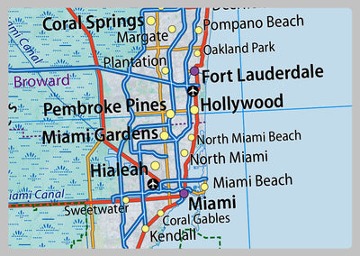 Florida Physical State Map– I Love Maps
