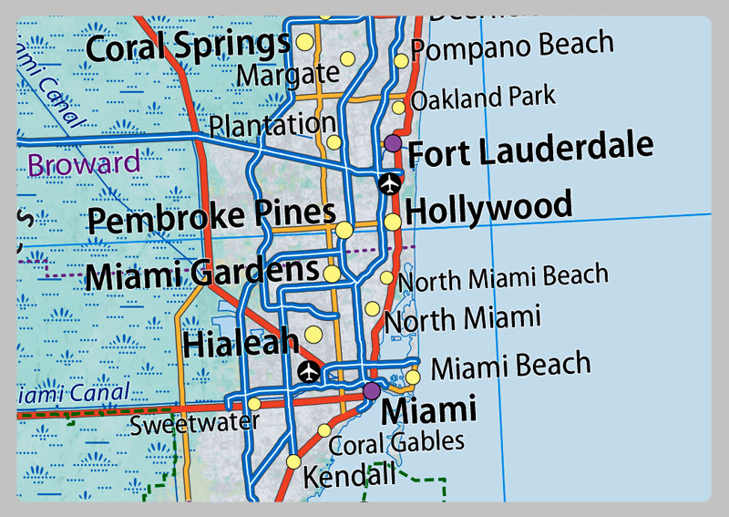 Florida Physical State Map