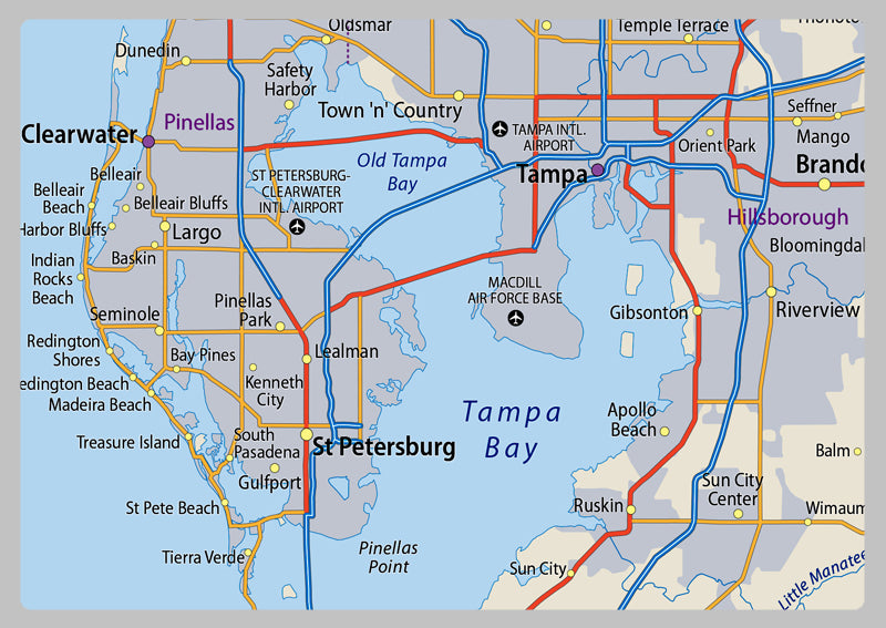 Florida Physical State Map