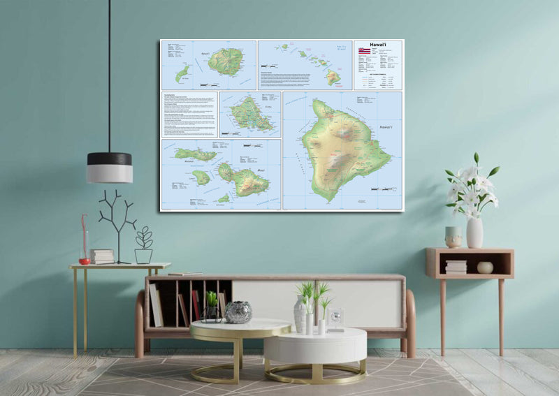 Hawaii Physical State Map