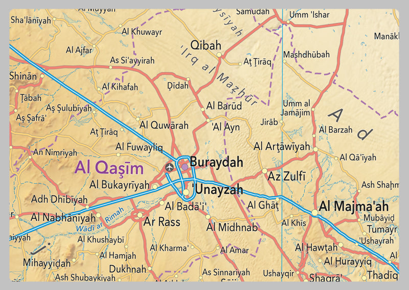 Detailed Saudi Arabia Physical Map
