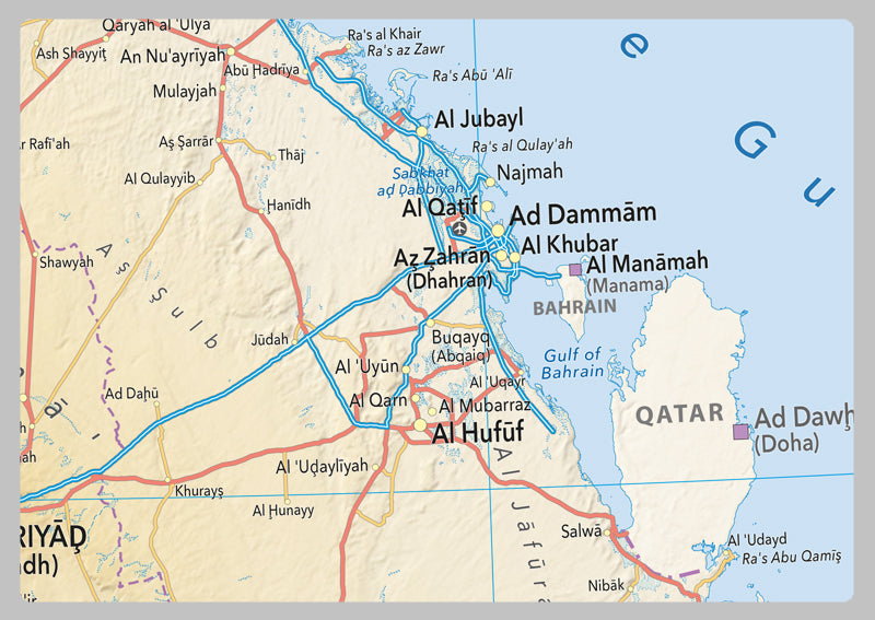 Detailed Saudi Arabia Physical Map