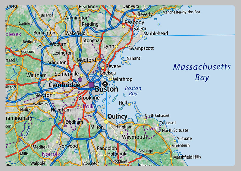 Pictorial Massachusetts State Map