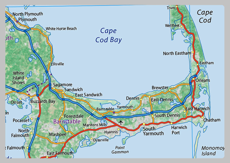 Pictorial Massachusetts State Map