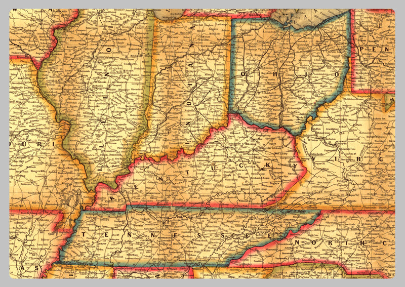 1835 - Mitchells Traveller's Guide to the Eastern US Map