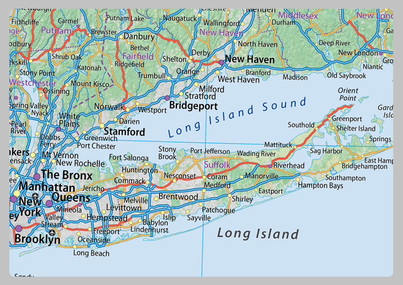 New England Physical Map