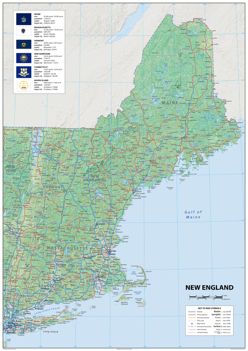 New England Physical Map