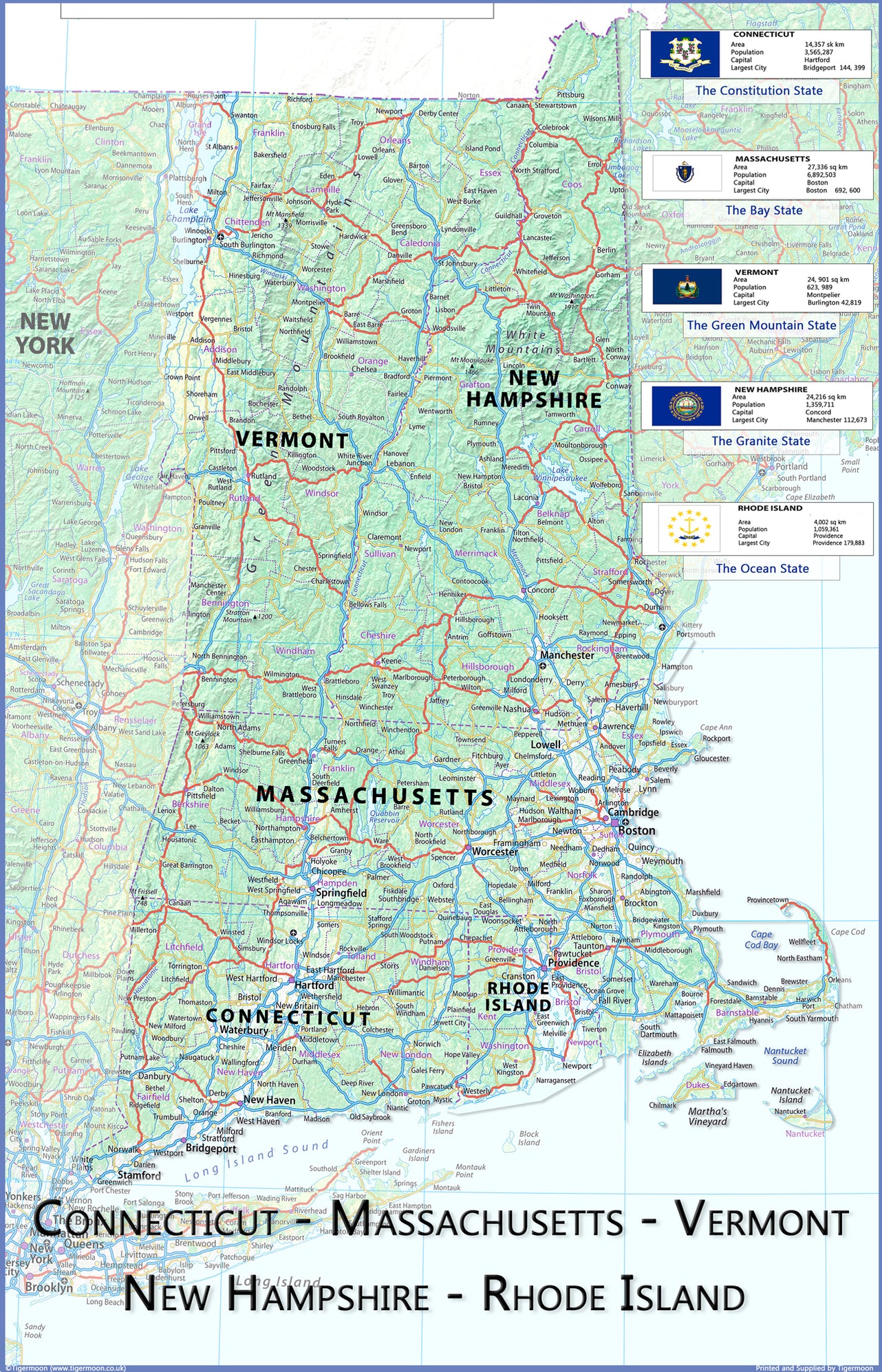 Connecticut, Massachusetts, Vermont, New Hampshire and Rhode Island Ph ...