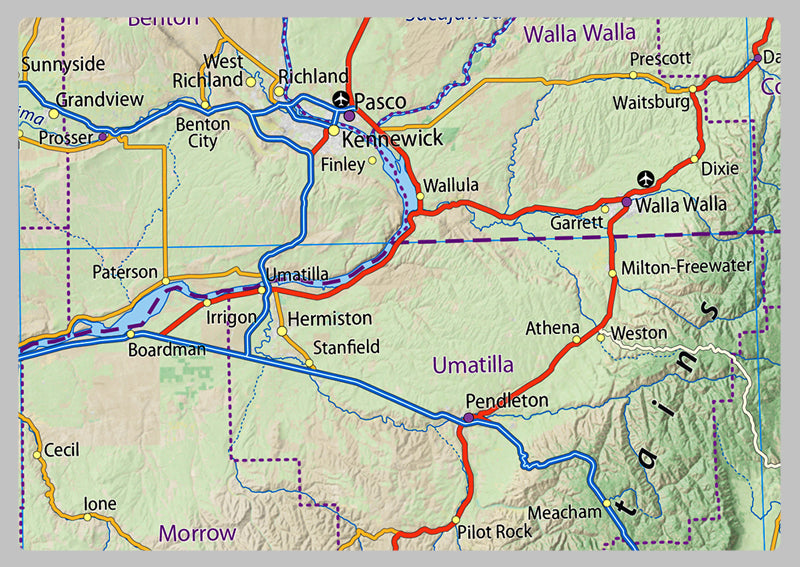 Oregon State Physical Map