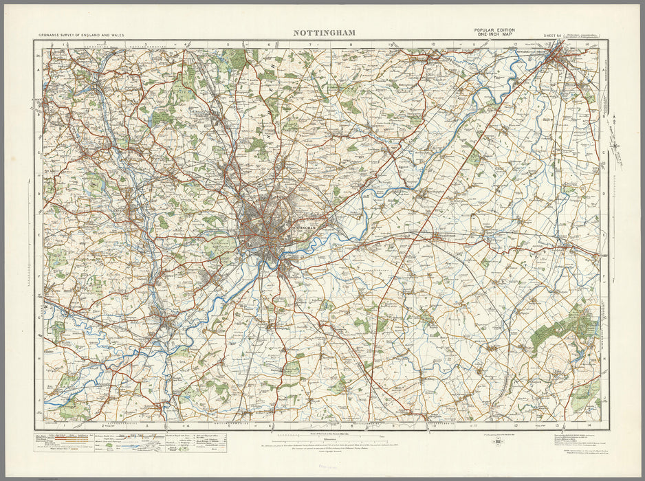 1920 Collection - Nottingham Ordnance Survey Map