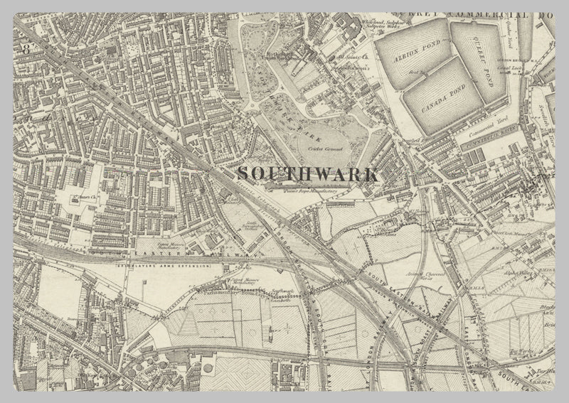 1872 South East London Ordnance Survey Map