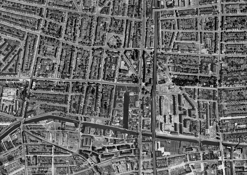 Post-War 1947 London Aerial Map - Islington