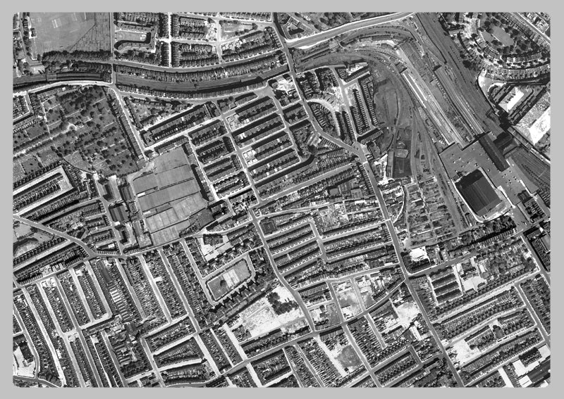 1947 Post-War London Aerial Map - Kensington– I Love Maps