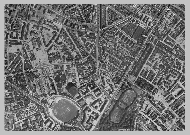 1947 Post-War London Aerial Map - Lambeth