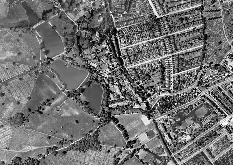 Post-War 1947 London Aerial Map - Tufnell Park
