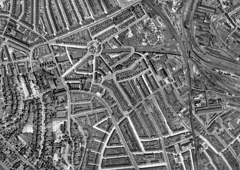 Post-War 1947 London Aerial Map - Tufnell Park
