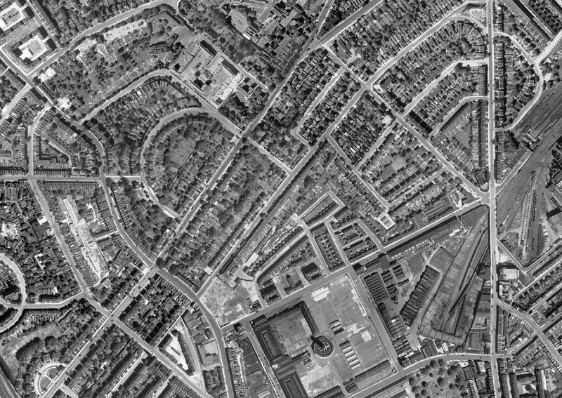 Post-War 1947 London Aerial Map - Tufnell Park