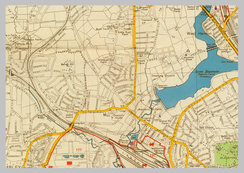 1941 German North West London Military Map