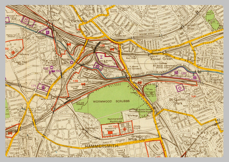 1941 German North West London Military Map