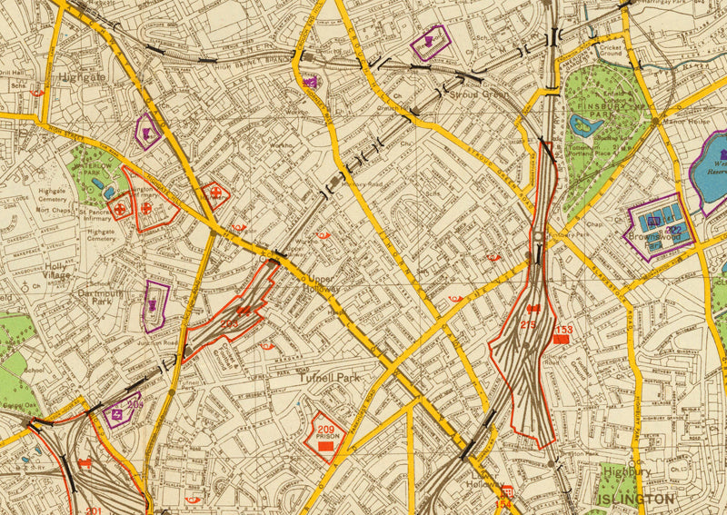 1941 German North West London Military Map