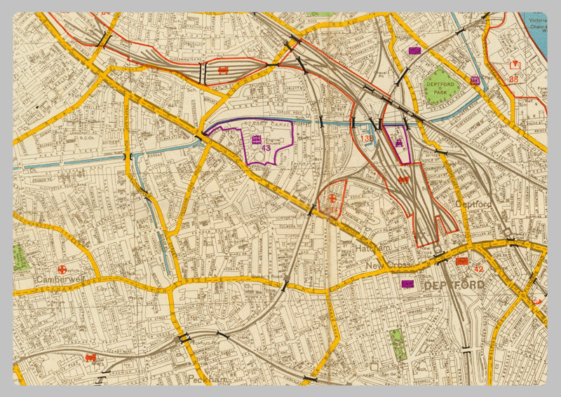 1941 German South London Military Map