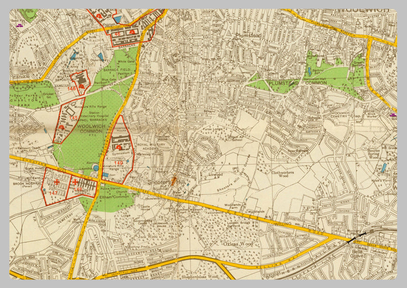 1941 German South London Military Map