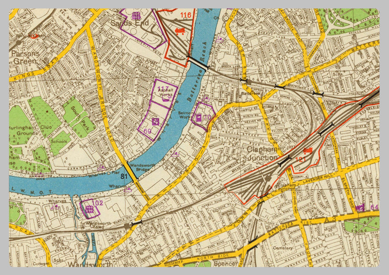1941 German South West London Military Map