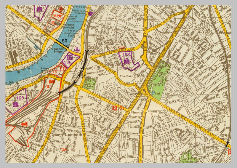 1941 German South West London Military Map