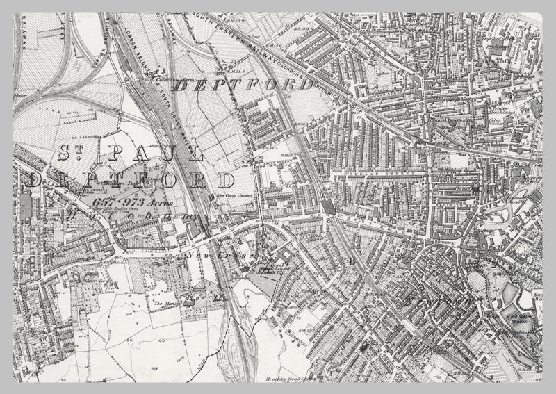 1872 Ordnance Survey Map of Southwest London