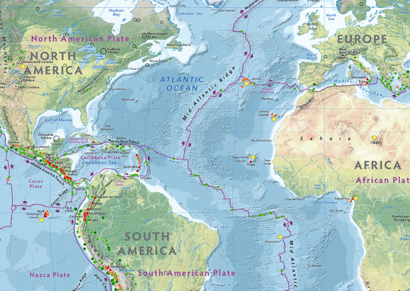 World Tectonics and Structures Map