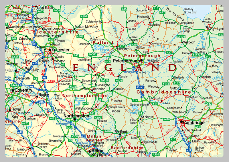 The South of England Map - Includes Cities, Towns and Roads