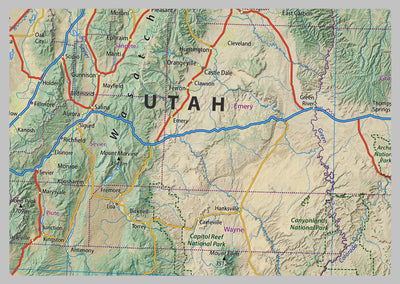Utah and Colorado State Map– I Love Maps