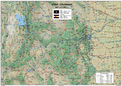 Utah and Colorado State Map– I Love Maps