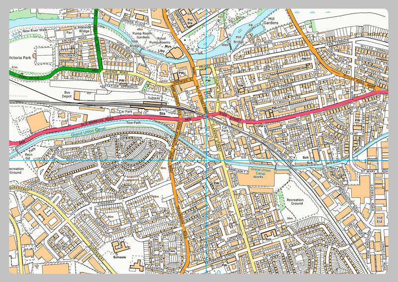 Royal Leamington Spa and Warwick Street Map