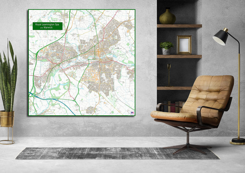 Royal Leamington Spa and Warwick Street Map