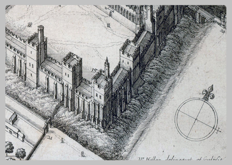 1666 - Windsor Castle by Wenceslaus Hollar (Black)