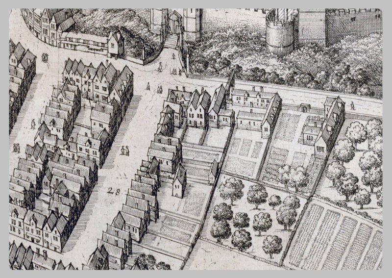 1666 - Windsor Castle by Wenceslaus Hollar (Black)