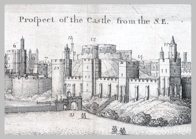 1666 - Windsor Castle by Wenceslaus Hollar (White)