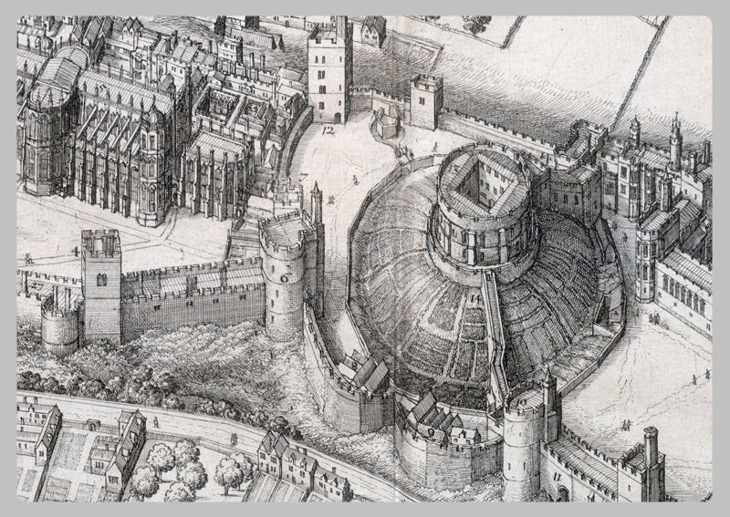 1666 - Windsor Castle by Wenceslaus Hollar (White)