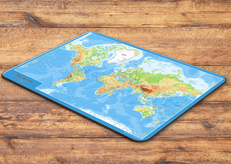 World Physical Map Placemat