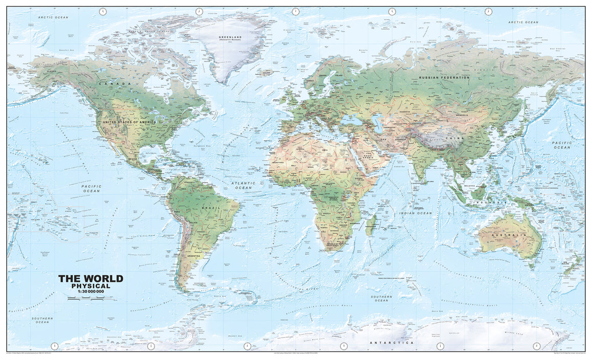 Detailed World Physical Map