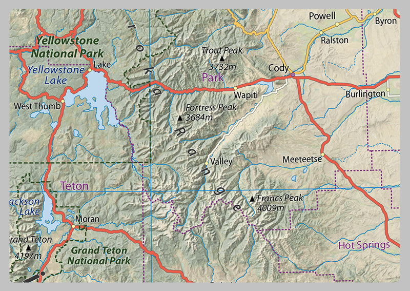 Wyoming Physical State Map
