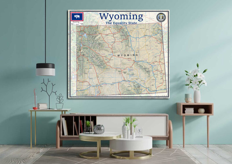Wyoming Physical State Map