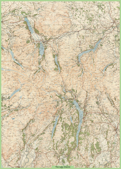 1918 - Map of the Lake District