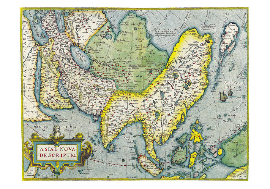 1567 - Map of Asia by Abraham Ortelius