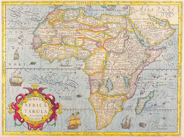 1606 - Map of Africa by Jodoco Hondio