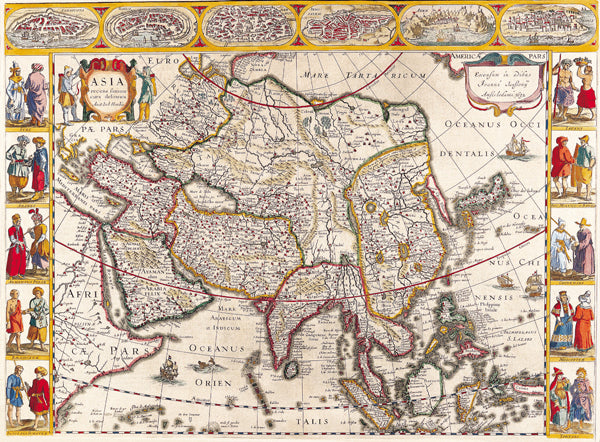 1632 - Map of Asia by Jan Jansson