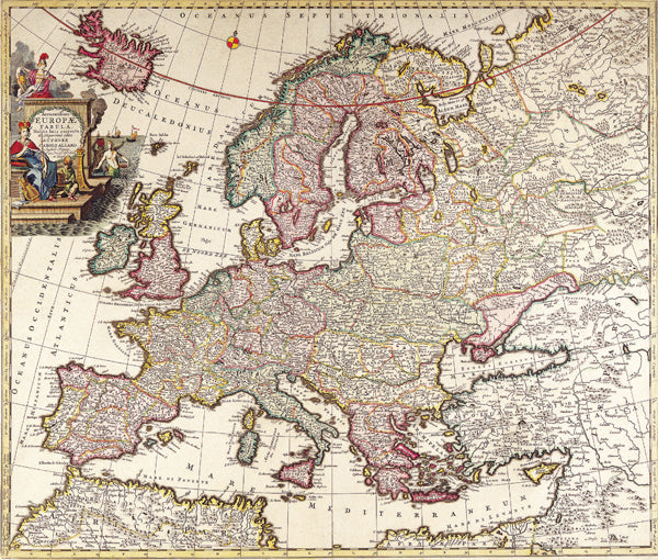 1695 - Map of Europe by Carel Allard