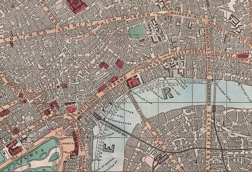 Reynold's Map of Modern London - 1862